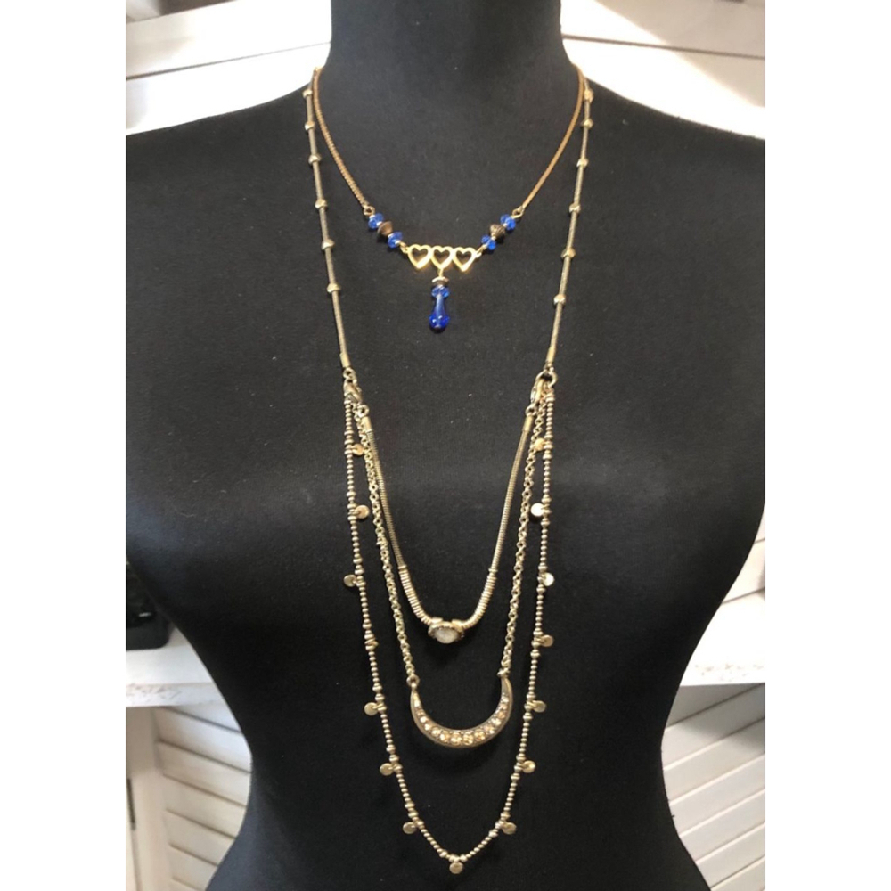 Vintage Victorian Style Tiered Chain Necklace